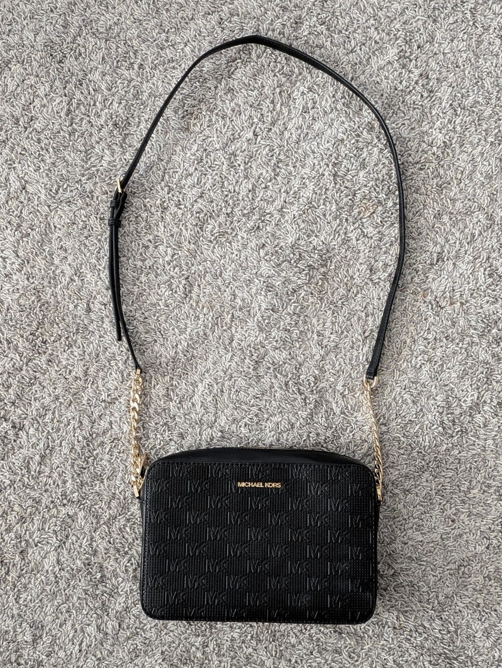Michael Kors Jet Set Large East West Crossbody Bag - Black Saffiano Leather